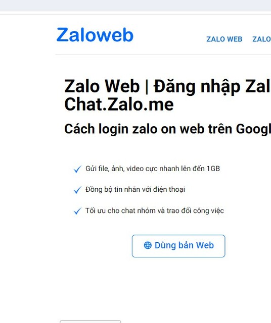 avatar Zalo Web Đăng nhập Zalo trên PC Online Chat.Zalo.me